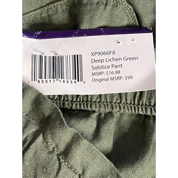 Sanctuary Solstice Pant Deep Lichen Green Women's Size XXL Linen NWT - Picture 12 of 15